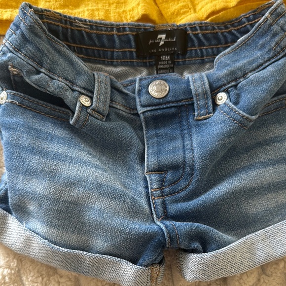 Yellow Ruffled Top and Denim Shorts Set - Picture 3 of 7